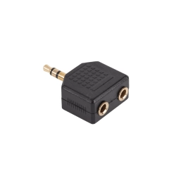 Złącze Jack 3.5/2x3.5 złote NH552