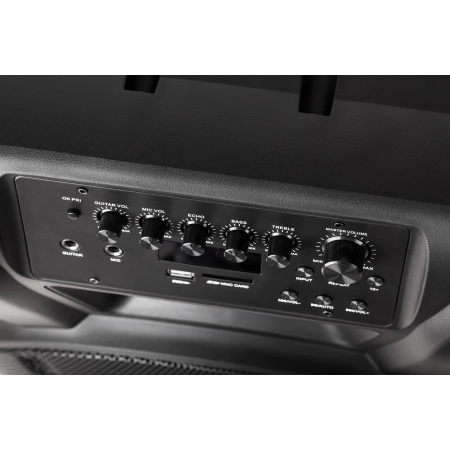 Aktywna kolumna głośnikowa (z 2 mikrofonami bezprzewodowymi UHF, SD, Bluetooth, FM, USB) 60 Watt