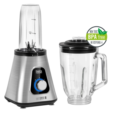 Blender kielichowy EASY EXPERT GO 1300W , szklany kielich 1,5L + kubek podróżny 600 ml