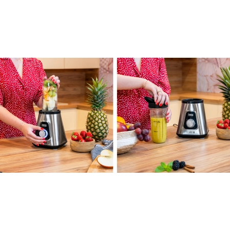 Blender kielichowy EASY EXPERT GO 1300W , szklany kielich 1,5L + kubek podróżny 600 ml