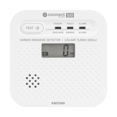 Czujnik czadu, tlenku węgla Kruger&Matz Connect S10 Tuya EN 50921