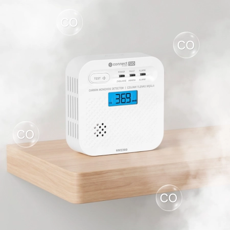 Czujnik czadu, tlenku węgla Kruger&Matz Connect S10 Tuya EN 50921