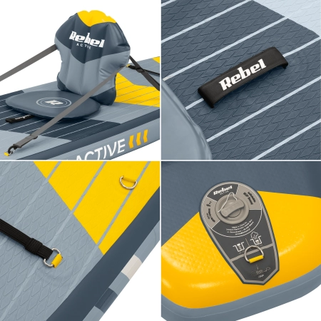Deska SUP REBEL ACTIVE PRO Touring, 381x81x15, zestaw