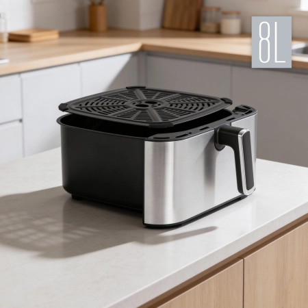 Frytkownica beztłuszczowa TEESA DIGITAL AIR FRYER  XXL , 8L , 1700W, duża miska , programy , podtrzymywanie ciepła