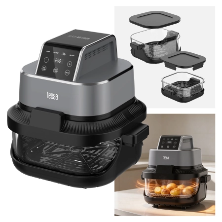 Frytkownica beztłuszczowa TEESA GLASS AIR FRYER 4L, 1,5 L, 1500W