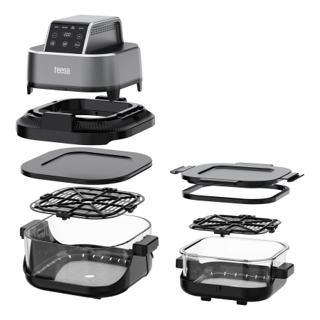 Frytkownica beztłuszczowa TEESA GLASS AIR FRYER 4L, 1,5 L, 1500W