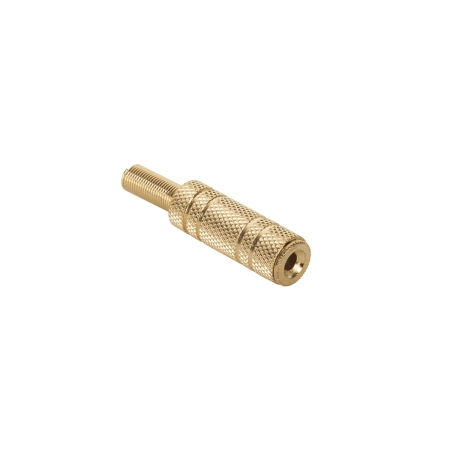 Gniazdo Jack 3.5mm st. kabel gold