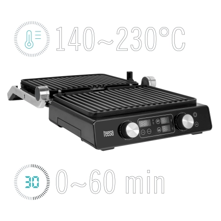 Grill elektryczny TEESA , panini grill , opiekacz, 3 pozycje , wyjmowane wkłady, 2000W