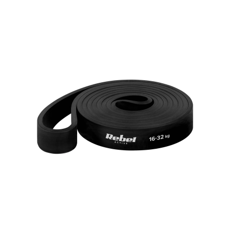 Guma do ćwiczeń lateksowa - Power Band PL-3, czarna 16-32 kg  REBEL ACTIVE