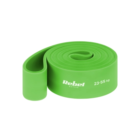 Guma do ćwiczeń lateksowa - Power Band PL-5, zielona 23-55 kg  REBEL ACTIVE