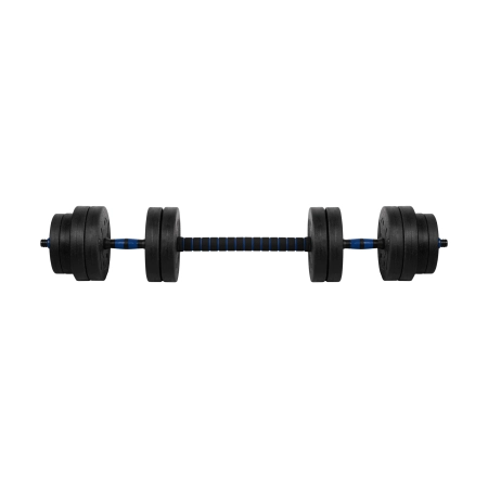 Hantel bitumiczny regulowany z łącznikiem 1x20kg, REBEL ACTIVE