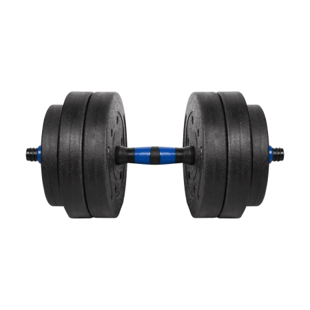 Hantel bitumiczny regulowany z łącznikiem 1x20kg, REBEL ACTIVE