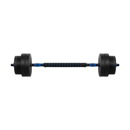 Hantel bitumiczny regulowany z łącznikiem 1x20kg, REBEL ACTIVE