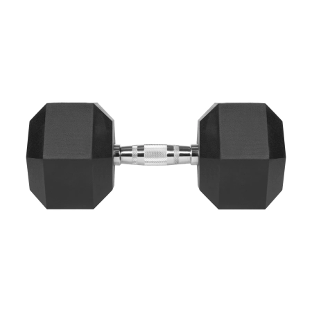 Hantel żeliwny gumowany HEX 25 kg REBEL ACTIVE