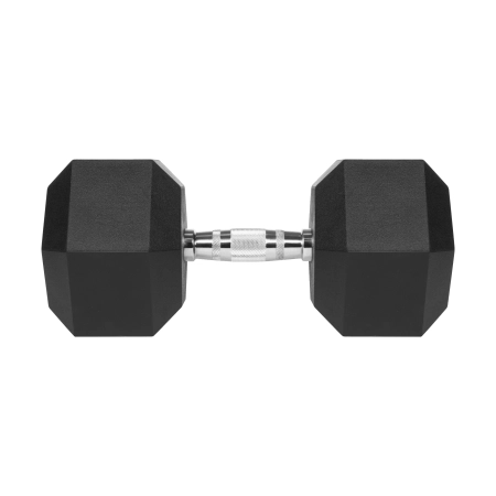 Hantel żeliwny gumowany HEX 32,5 kg REBEL ACTIVE