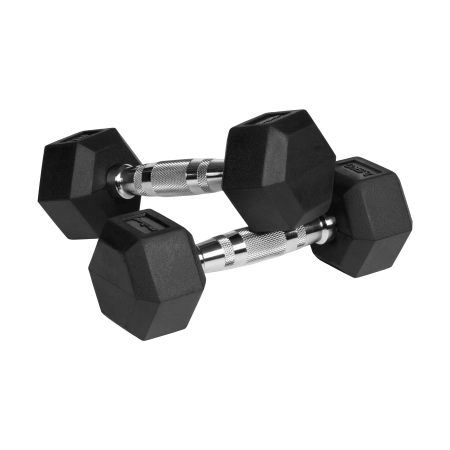 Hantle żeliwne gumowane HEX 2x2.5 kg REBEL ACTIVE
