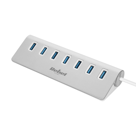 HUB (rozdzielacz) USB 3.0 7 portowy Rebel