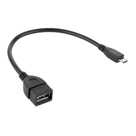 Kabel USB gniazdo A - wtyk micro USB 15cm OTG