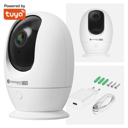 Kamera Niania WiFi Kruger&Matz Connect C170 Tuya Smart Life Obrotowa PTZ Audio Temperatura Wilgotność