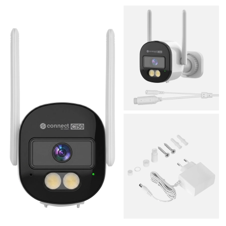 Kamera Wi-Fi zewnętrzna Kruger&Matz Connect C150 Tuya Smart Life 2K, H.265, IR
