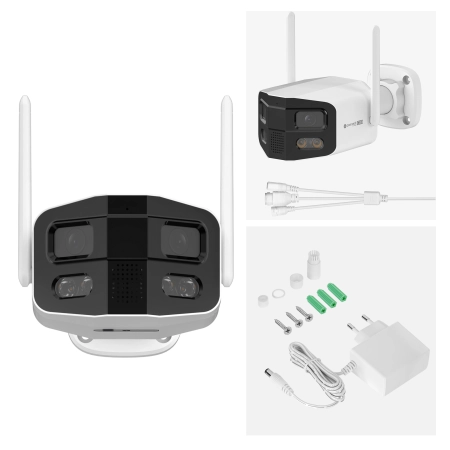 Kamera WiFi zewnętrzna Kruger&Matz Connect C130 Tuya Smart Life panoramiczna 4 MP