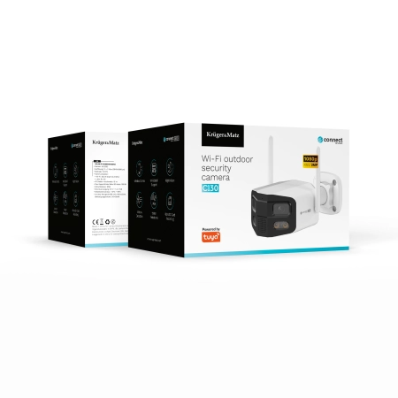 Kamera WiFi zewnętrzna Kruger&Matz Connect C130 Tuya Smart Life panoramiczna 4 MP