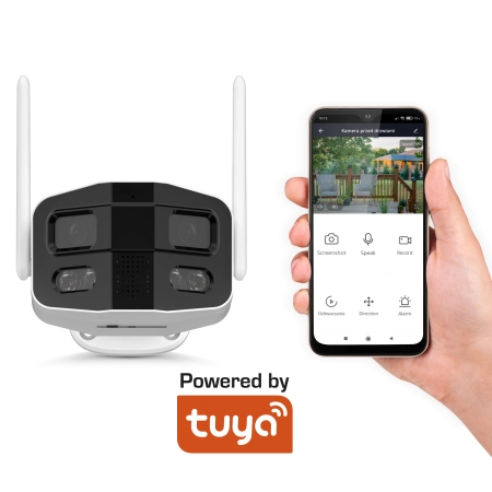 Kamera WiFi zewnętrzna Kruger&Matz Connect C130 Tuya Smart Life panoramiczna 4 MP