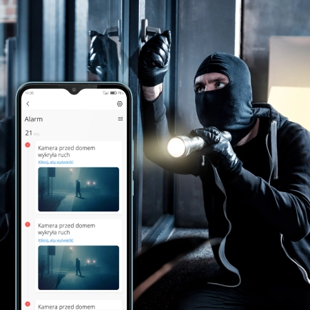 Kamera WiFi zewnętrzna Kruger&Matz Connect C190, 2K, Tuya, Smart Life, ONVIF
