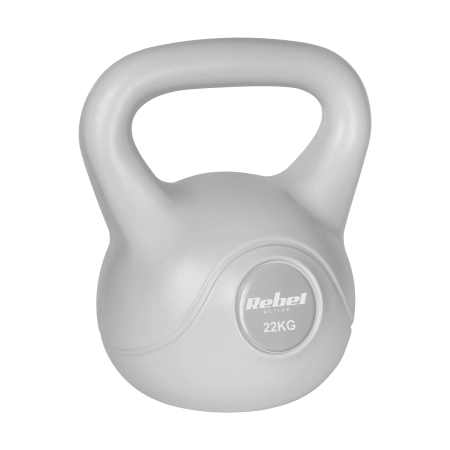 Kettlebell bitumiczny 22 kg szary  REBEL ACTIVE