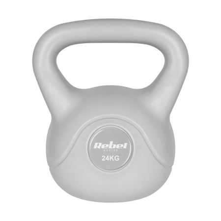 Kettlebell bitumiczny 24 kg szary  REBEL ACTIVE