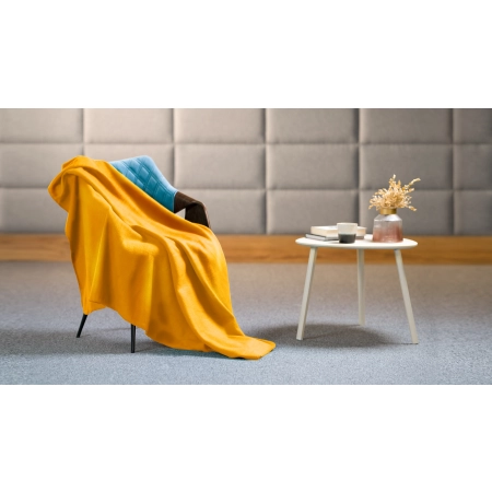 Koc polarowy 130x150 cm TEESA - żółty