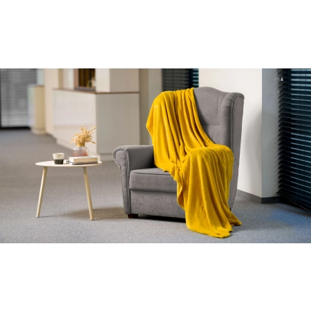 Koc polarowy 150x200 cm TEESA - żółty