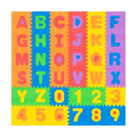 Mata edukacyjna dla dzieci, puzzle 180 x 180 cm, alfabet
