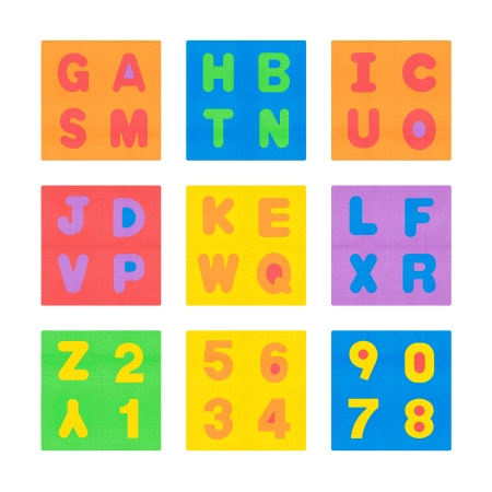 Mata edukacyjna dla dzieci, puzzle 180 x 180 cm, alfabet
