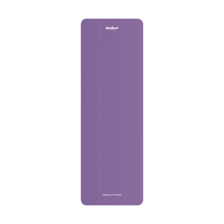 Mata gimnastyczna do ćwiczeń joga, pilates, fitness, 183x61cm, grubość 1.5cm, materiał NBR, fioletowa, REBEL ACTIVE