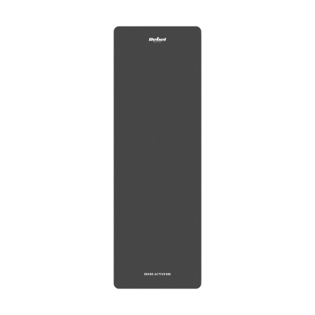 Mata gimnastyczna do ćwiczeń joga, pilates, fitness, 183x61cm, grubość 6mm, materiał TPE, czarna, REBEL ACTIVE