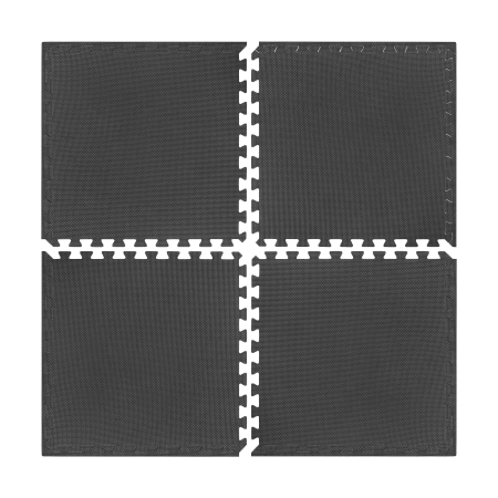 Mata ochronna pod sprzęt fitness i do ćwiczeń na siłowni, puzzle 60x60cm, zestaw 4 szt., REBEL ACTIVE