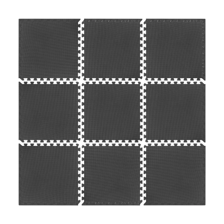 Mata ochronna pod sprzęt fitness i do ćwiczeń na siłowni, puzzle 60x60cm, zestaw 9 szt., REBEL ACTIVE