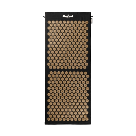 Mata zdrowotna ECO z kolcami do akupresury z poduszką, 110x42cm, XL, szare kolce,  Rebel Active