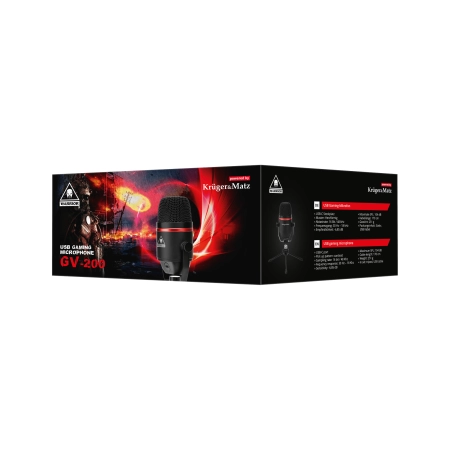 Mikrofon gamingowy / vlogerowy na USB  Kruger&Matz Warrior GV-200