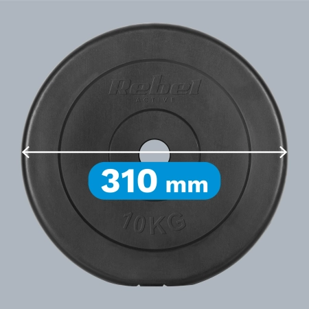 Obciążenie bitumiczne zestaw 2x10kg, otwór 31mm, talerz klasyczny, REBEL ACTIVE