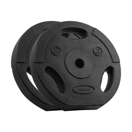 Obciążenie bitumiczne zestaw 2x10kg, otwór 31mm, talerz z uchwytami, REBEL ACTIVE