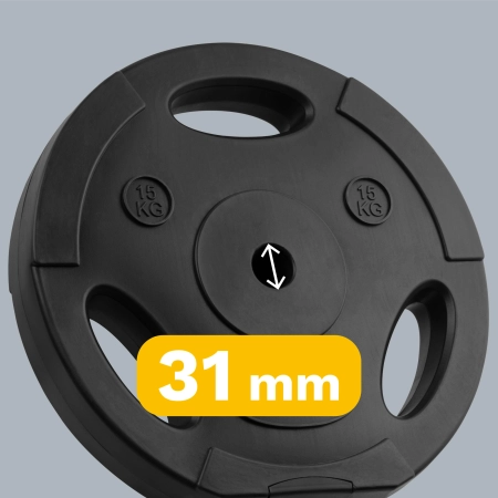 Obciążenie bitumiczne zestaw 2x15kg, otwór 31mm, talerz z uchwytami, REBEL ACTIVE