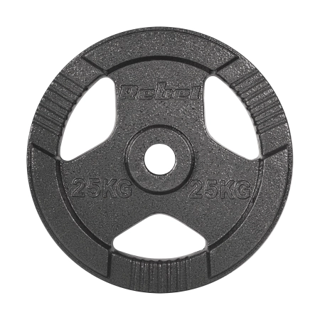 Obciążenie żeliwne olimpijskie 25kg, otwór 51mm, talerz z uchwytami, REBEL ACTIVE