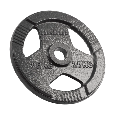 Obciążenie żeliwne olimpijskie 25kg, otwór 51mm, talerz z uchwytami, REBEL ACTIVE