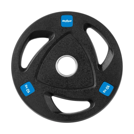 Obciążenie żeliwne olimpijskie gumowane zestaw 2x10kg, otwór 51mm , REBEL ACTIVE
