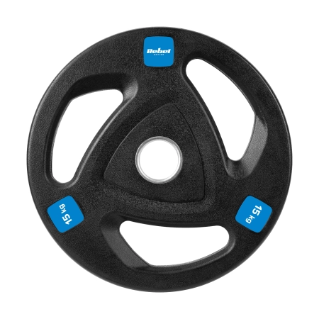 Obciążenie żeliwne olimpijskie gumowane zestaw 2x15kg, otwór 51mm , REBEL ACTIVE