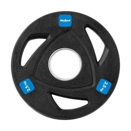 Obciążenie żeliwne olimpijskie gumowane zestaw 30kg ( 8x1.25kg + 4x2.5kg + 2x5kg ), otwór 51mm , REBEL ACTIVE