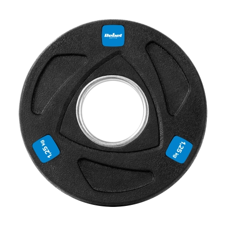 Obciążenie żeliwne olimpijskie gumowane zestaw 4x1.25kg, otwór 51mm , REBEL ACTIVE
