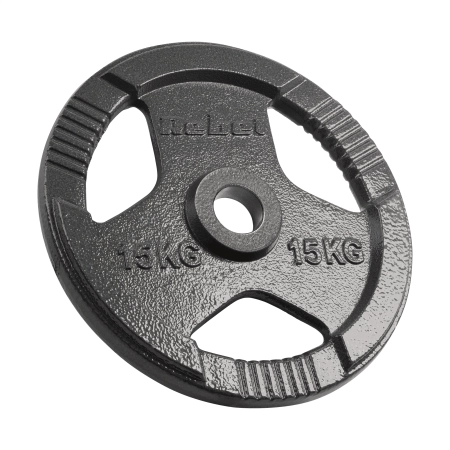 Obciążenie żeliwne olimpijskie zestaw 2x15kg, otwór 51mm, talerz z uchwytami, REBEL ACTIVE